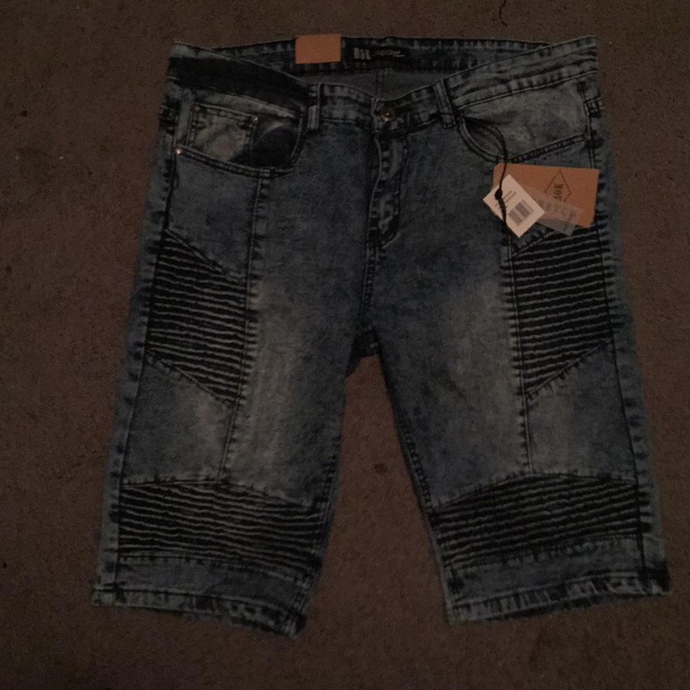 Biker jean shorts